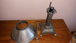 Antique Mica Lamp & Shade Mission Arts & Crafts (Stickley era) Adjustable height 8