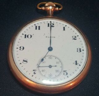 Vintage Elgin Pocketwatch Gold/copper Color Early 1900 