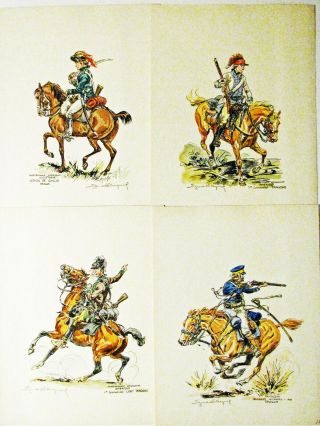 Company Military Historians Art Poster Print Group Dragoons Autographed Limited