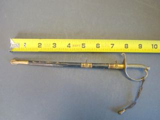 Vintage Us Navy Miniature Officers Sword 9 1/2  Full Length