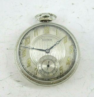 1928 Waltham Open Face 14k Gold Filled Dress Style Vintage Pocket Watch 15j