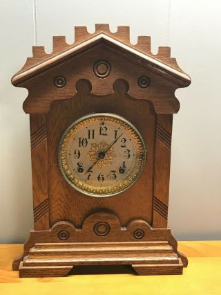 Antique Ansonia Delta Mantel Clock 8 Day Strike - Project Clock Needs Work
