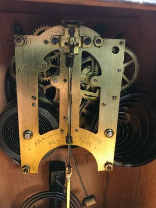 ANTIQUE ANSONIA DELTA MANTEL CLOCK 8 DAY STRIKE - PROJECT CLOCK NEEDS WORK 7