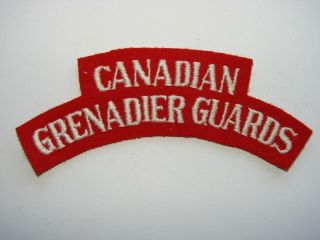 Canada Military Cloth Shoulder Title Badge The Canadian Grenadier Guards