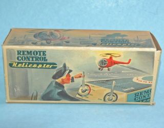 Illustrated Box Only Biller Nr 090 Remote Control Helicopter West Germany 1957