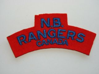 Canada Military Cloth Shoulder Title Badge The Brunswick Rangers