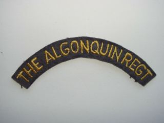 Canada Military Cloth Shoulder Title Badge The Algonquin Regiment
