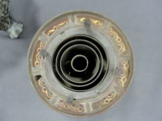 Antique Bradley & Hubbard B&H Metal Oil Kerosene Lamp Conversion Rewire Restore 7
