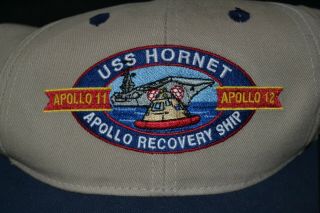 Official USS Hornet CVS - 12 Apollo 11 & 12 Recovery Baseball Cap Hat US Navy Ship 2