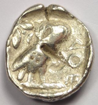 Ancient Athens Greece Athena Owl Tetradrachm Coin (454 - 404 Bc) - Fine