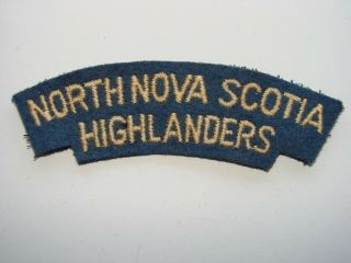 Canada Military Cloth Shoulder Title Badge The North Nova Scotia Highlanders