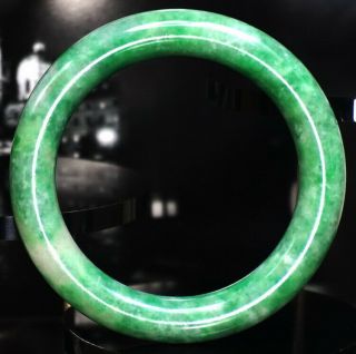 Antique Chinese Natural Stunning Natural Grade A Green Jade Bangle Bracelet 65mm