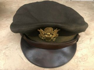 Wwii Ww2 Aaf Crusher Cap By Lewis - From Estate Of Captain John M.  Austin