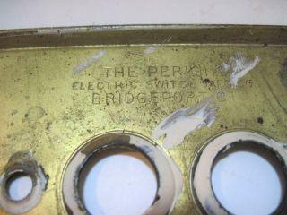 Antique Brass Push Button Light Switch Plate Covers 3 Doubles & 1 Triple 3