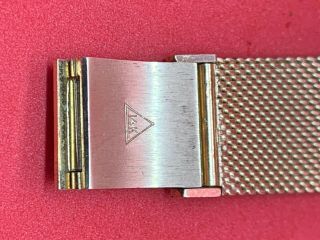 Vintage Men’s Solid 14k Gold Watch And Omega Band 46.  8 Grams Exc Runs NR 7