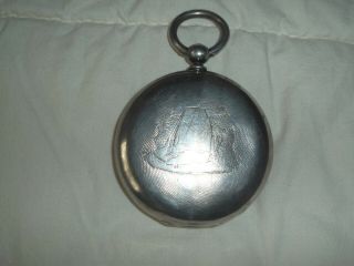 Antique M.  I.  Tobias Liverpool Pocket Watch,  Masonic Sterling Silver Case Key Wind