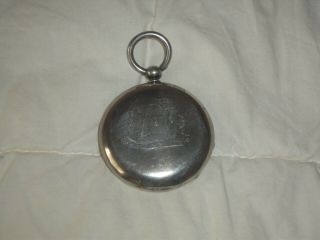 ANTIQUE M.  I.  Tobias Liverpool Pocket Watch,  Masonic Sterling Silver Case KEY WIND 7