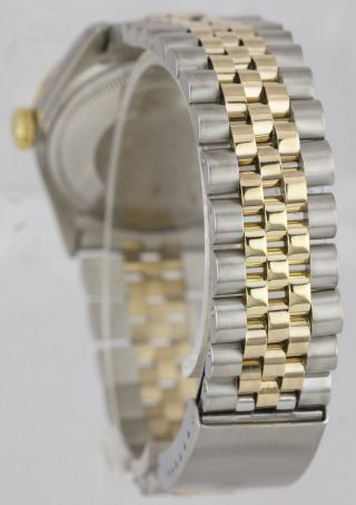Rolex DateJust 36mm 18K Two - Tone Gold Stainless Steel Diamond Jubilee Watch 1601 4