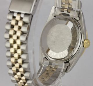 Rolex DateJust 36mm 18K Two - Tone Gold Stainless Steel Diamond Jubilee Watch 1601 6
