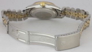 Rolex DateJust 36mm 18K Two - Tone Gold Stainless Steel Diamond Jubilee Watch 1601 7