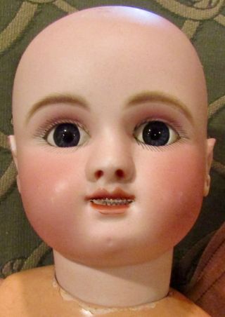 Antique 25 " French Bisque Bebe Steiner Rare Doll,  Wonderful Face,  Signed Eyes