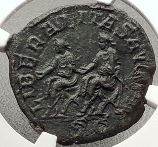 Philip Ii As Caesar & Philip I The Arab Sestertius Ancient Roman Coin Ngc I69590