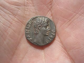 Ancient Roman Silver Denar,  Denarius,  Emperor Octavio,  Scarce Coin