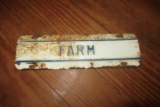 Vintage Farm Use Cast License Plate Tag Topper Kansas Embossed Feed Truck Grain