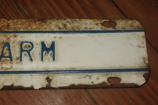 Vintage Farm Use Cast License Plate Tag Topper Kansas Embossed Feed Truck Grain 6