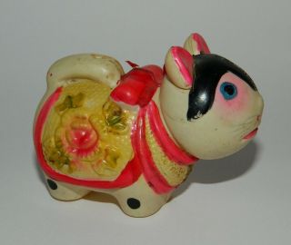 Vintage Very Rare Art Deco Celluloid Chinese Cat Candy Container Toy Japan 50 