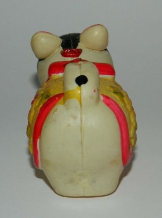 VINTAGE VERY RARE ART DECO CELLULOID CHINESE CAT CANDY CONTAINER TOY JAPAN 50 ' s. 4