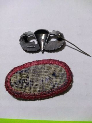 WW2 505th Parachute infantryman Sterling wings PIR with correct flash oval. 7