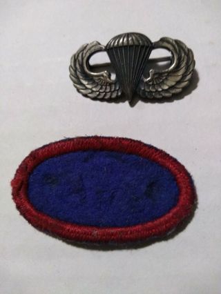 WW2 505th Parachute infantryman Sterling wings PIR with correct flash oval. 8