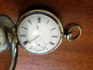 Vintage Key Wind Key Set Pocket Watch No Key Hunter Case