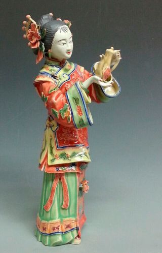 Ancient Chinese Lady - Shiwan Ceramic Lady Figurine Dolls 2