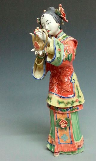 Ancient Chinese Lady - Shiwan Ceramic Lady Figurine Dolls 3