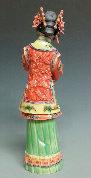 Ancient Chinese Lady - Shiwan Ceramic Lady Figurine Dolls 4