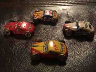 Vintage Metal Toy Cars,  1950’s,  Japan,  Taxi,  Police,  Ambulance,  Fire,  Tin,  Old