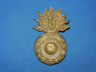 Wwi - Wwii British Cap Hat Badge,  Helmet Plate,  Gibralter Royal Marines (6)