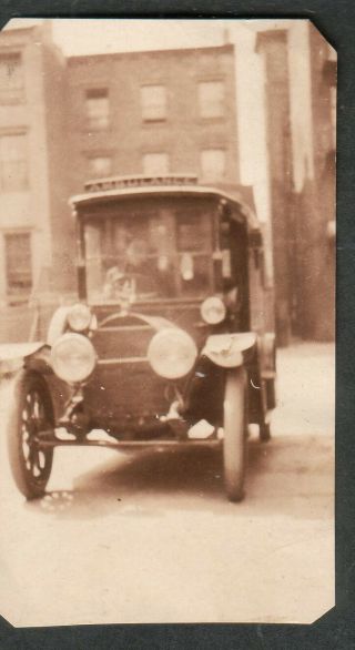 Wwi Photo Aef Ambulance Driver At The Wheel 2 3/8 Inches By 4 1/8 Inches