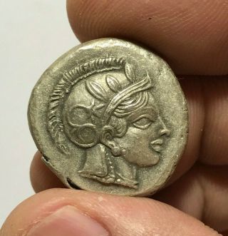 Ancient Greek Silver Coin Tetradrachm Athens / Owl 17.  1gr 27.  3mm