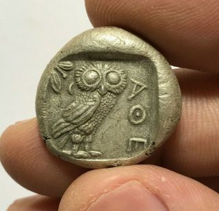 ANCIENT GREEK SILVER COIN TETRADRACHM ATHENS / OWL 17.  1gr 27.  3mm 2