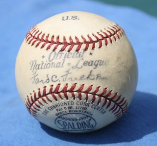 1940s Wwii Us Military Spalding Official National League Ford Frick Baseball