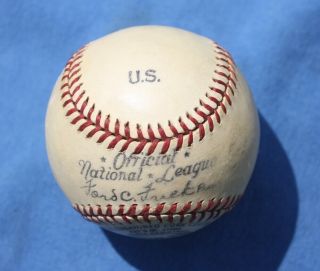 1940s WWII US Military SPALDING Official National League Ford Frick Baseball 2