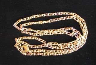 18k Yellow Gold 32 " Custom Fancy Link Chain Necklace Men 