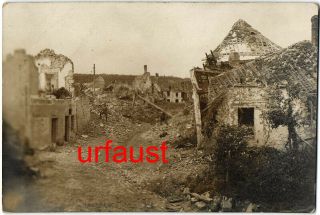 German Wwi Soldier Destroyed Village La Croix Photo