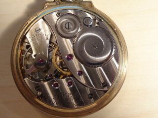 ELGIN 616 Pocket Watch - 16s - 17j - Open Face - 10K Rolled Gold Plate Case 1951 7
