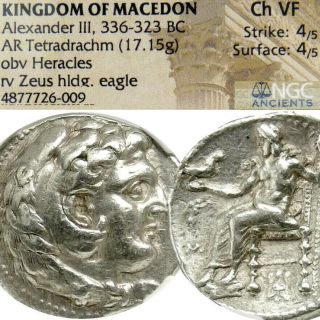 Alexander The Great Choice Vf Silver Tetradrachm 325 Bc Herakles Ancient Coin