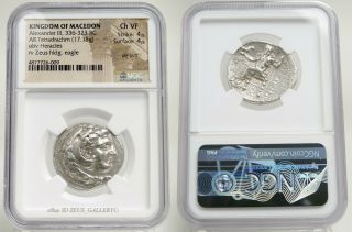 ALEXANDER THE GREAT Choice VF Silver Tetradrachm 325 BC Herakles Ancient Coin 2