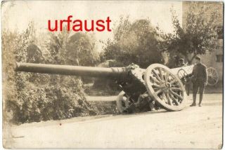 French Wwi Soldiers Long Barrel Gun Photo
